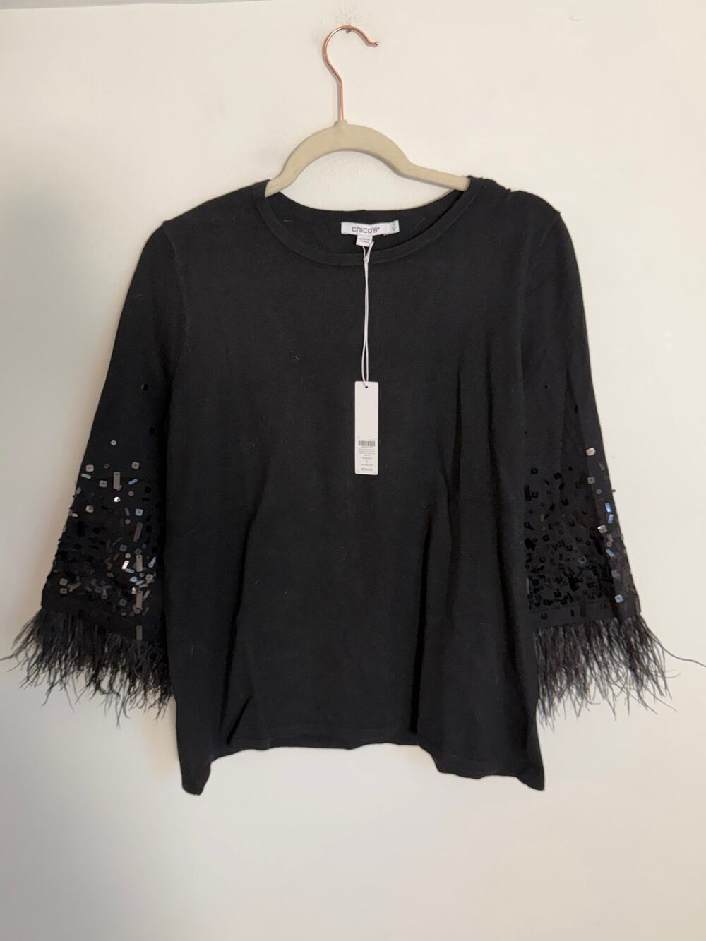 Chico's Waterfall crew neck pullover sweater NWT size medium $119